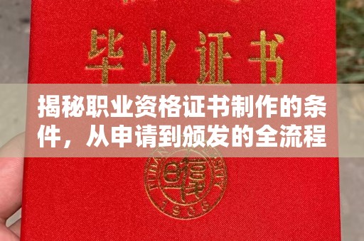 闻喜揭秘职业资格证书制作的条件，从申请到颁发的全流程解析