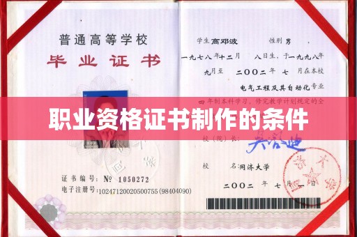 闻喜职业资格证书制作的条件